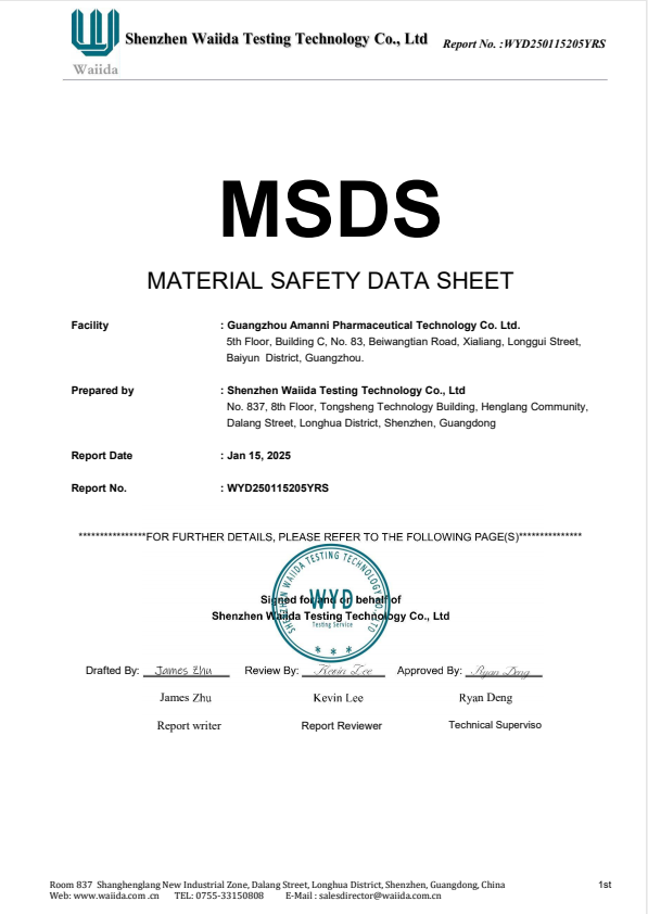 MSDS Certification